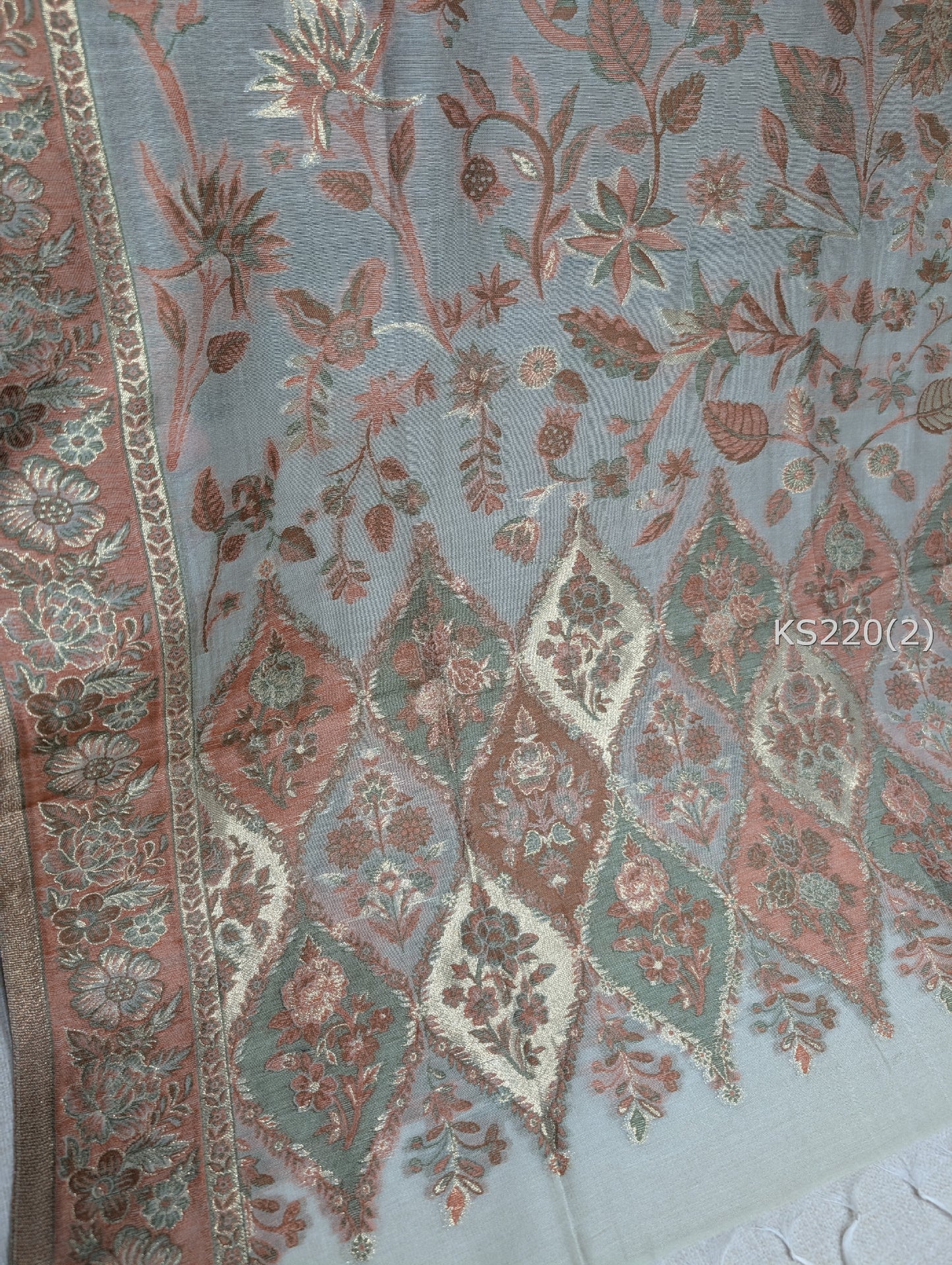 Luxury Kani Silk Shawl, Wedding Wrap Perfect Gift Made in Kashmir | KS201