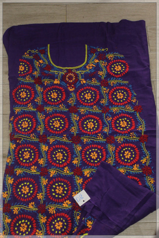 Phulkari Handmade Unstitched Shirt (D8)