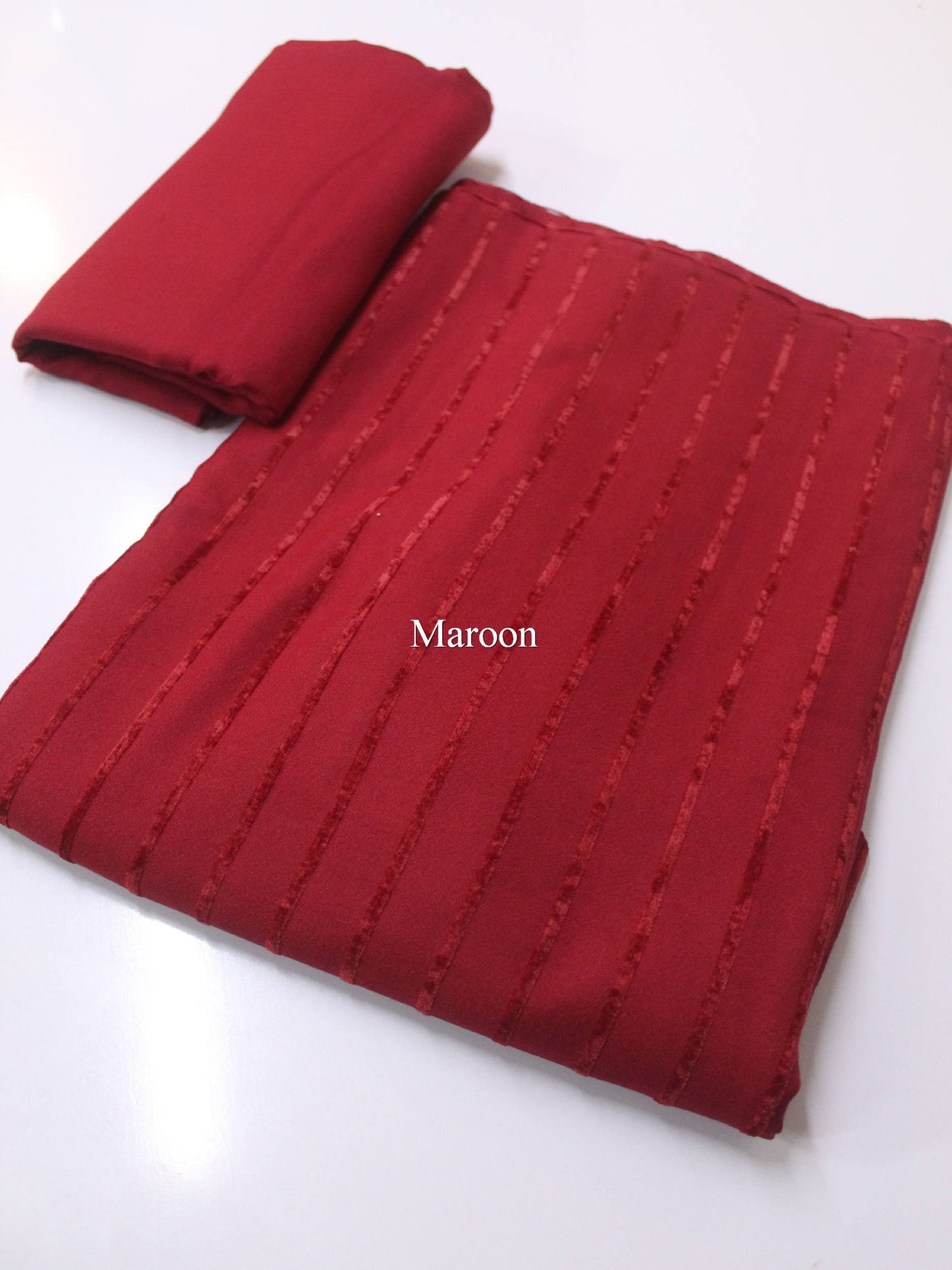 Velvet Lining Suit Marina Wool | Perfect Winter Fabric 6 Yards | Maroon
