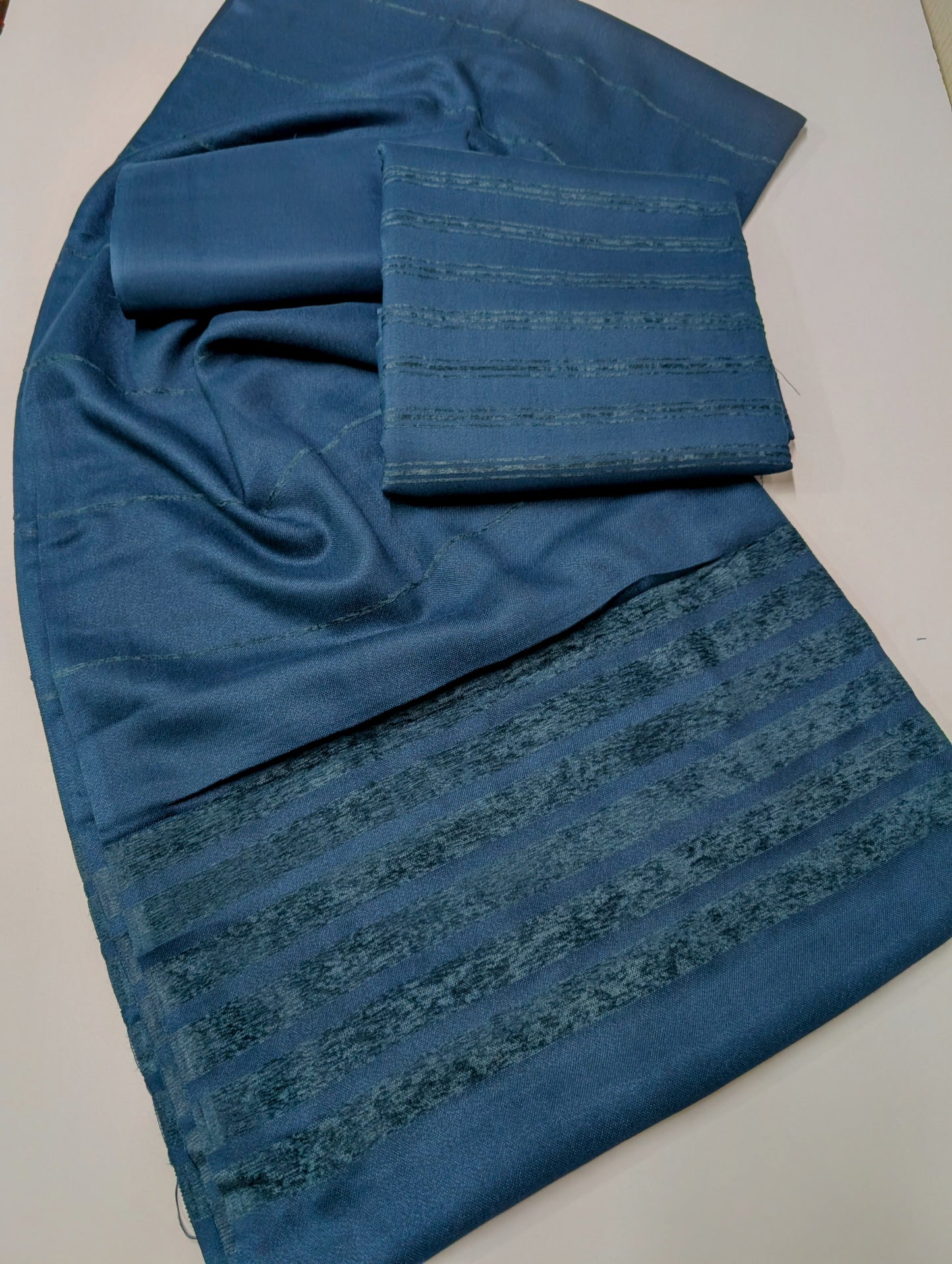 3 Piece Suit | Velvet Lining Marina Suit Allover With Shawl | New Arrival Beautiful Gift | Dark Zinc