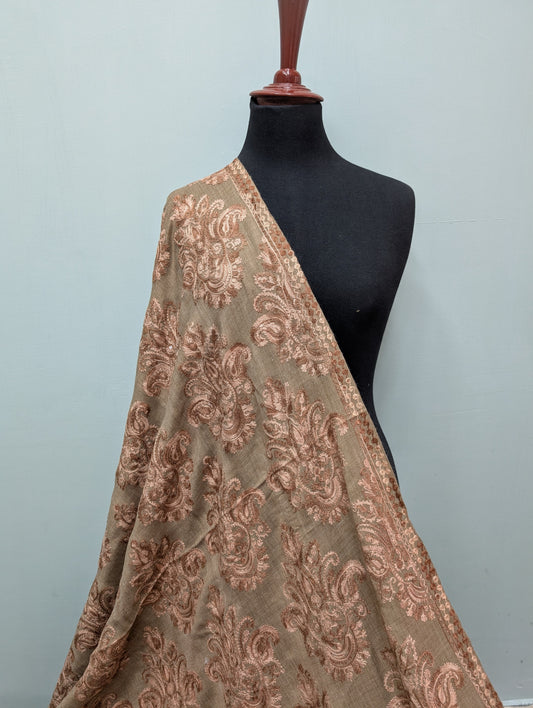 Pashmina Embroidered Shawl | Kashmiri Aar Work Embroidery Perfect Gift in Sale Price