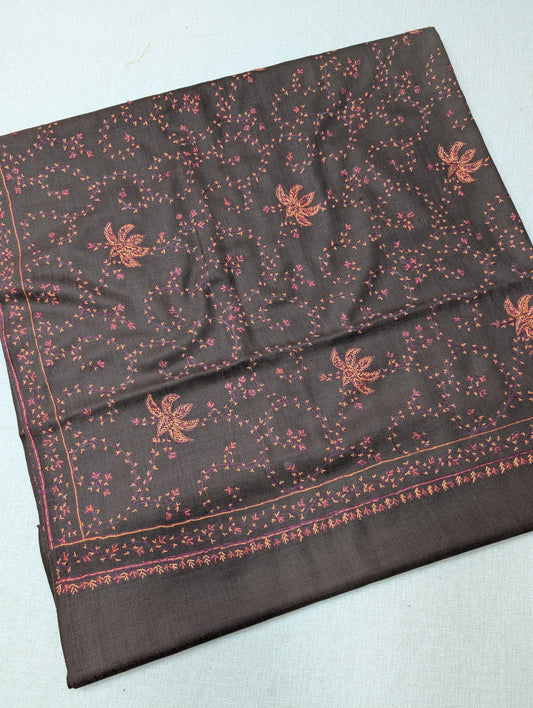 Pashmina Handmade Full Embroidered Souzni Shawl Beautiful New Design 2025 Collection Made in Kashmir