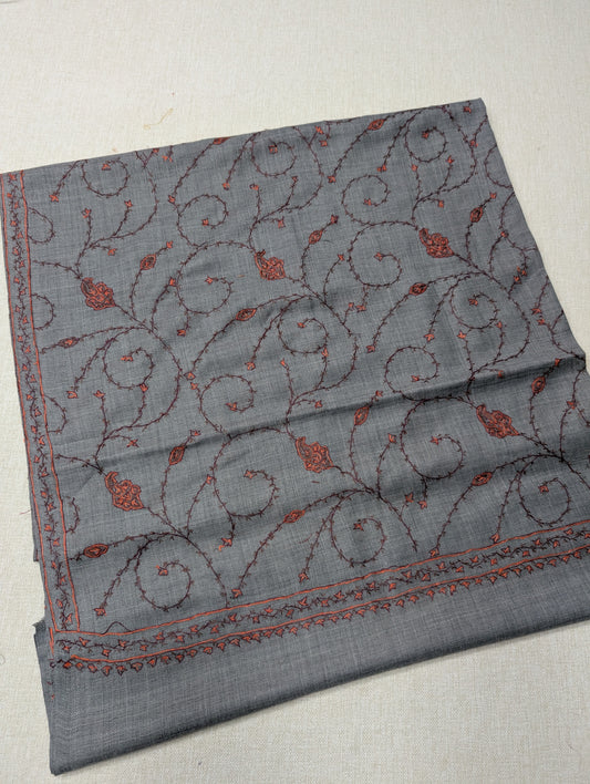 Pashmina Handmade Full Embroidered Souzni Shawl Beautiful New Design 2025 Collection Made in Kashmir