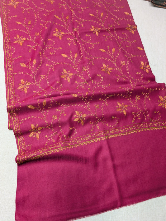 Pashmina Handmade Full Embroidered Souzni Shawl Beautiful New Design 2025 Collection Made in Kashmir