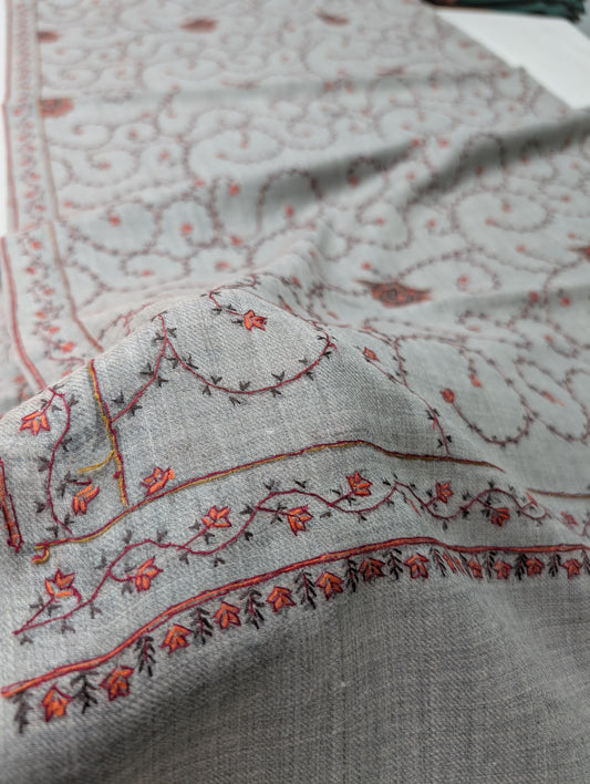 Pashmina Handmade Full Embroidered Souzni Shawl Beautiful New Design 2025 Collection Made in Kashmir