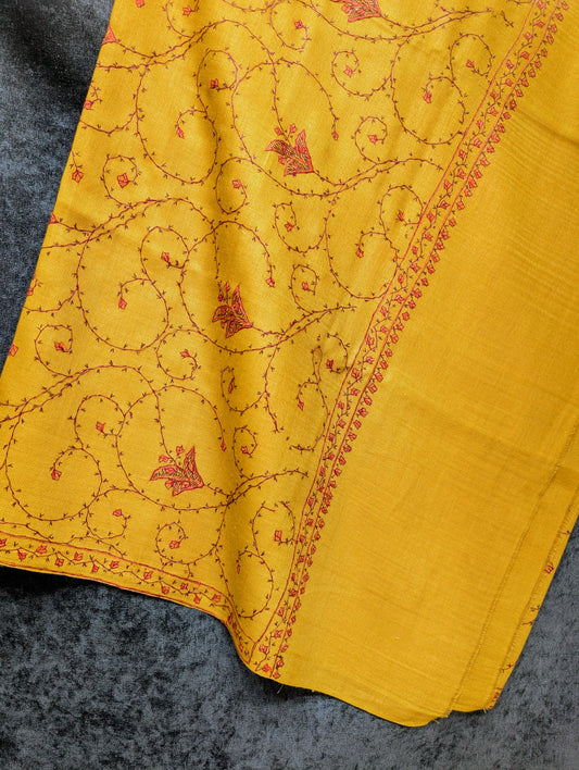 Pashmina Handmade Full Embroidered Souzni Shawl Beautiful New Design 2025 Collection Made in Kashmir