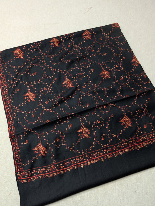 Pashmina Handmade Full Embroidered Souzni Shawl Beautiful New Design 2025 Collection Made in Kashmir