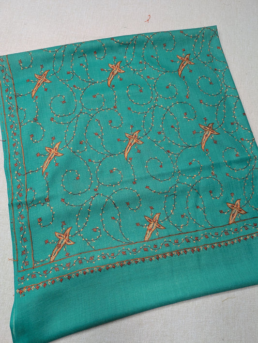 Pashmina Handmade Full Embroidered Souzni Shawl Beautiful New Design 2025 Collection Made in Kashmir