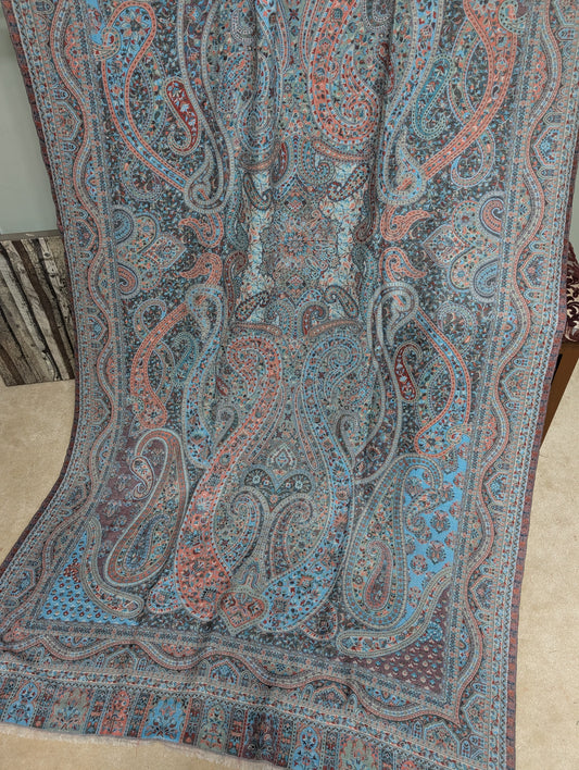 Kani Shawl Qalamkar Design Weaved Jamawar Toosh Shawl Made in Kashmir Full Size Shawl Perfect Gift