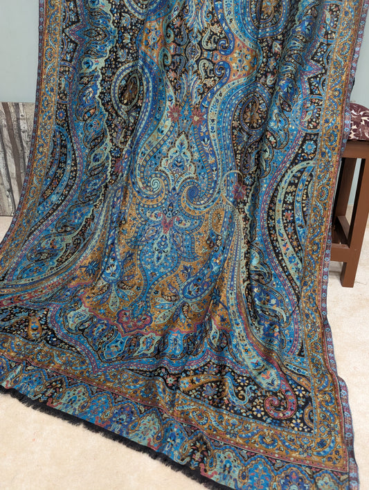 Kani Shawl Qalamkar Design Weaved Jamawar Toosh Shawl Made in Kashmir Full Size Shawl Perfect Gift