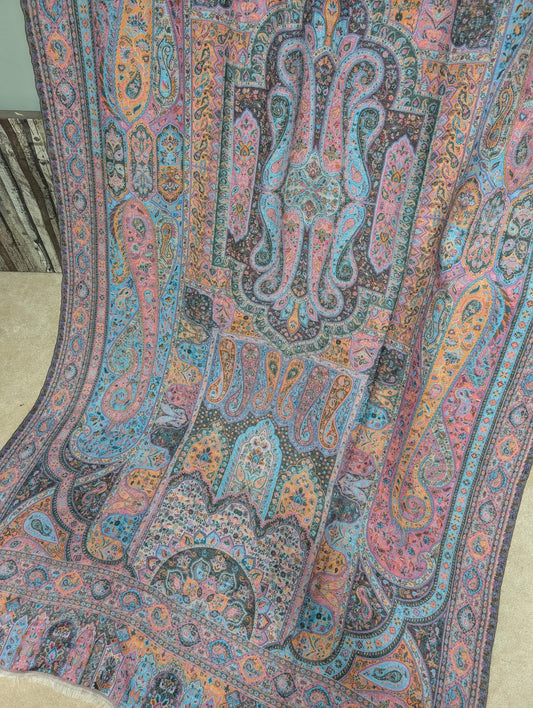 Kani Shawl Qalamkar Design Weaved Jamawar Toosh Shawl Made in Kashmir Full Size Shawl Perfect Gift