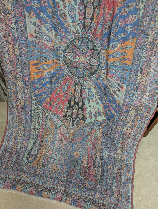 Kani Shawl Qalamkar Design Weaved Jamawar Toosh Shawl Made in Kashmir Full Size Shawl Perfect Gift