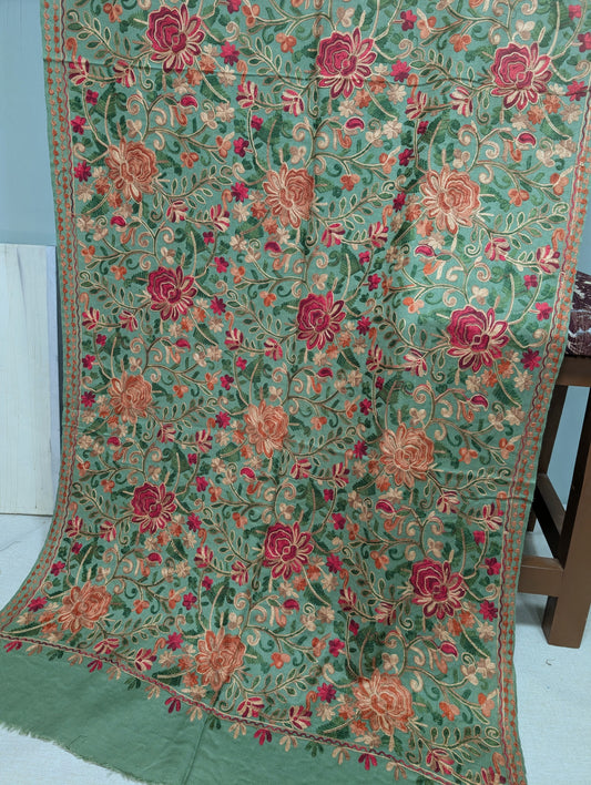Pashmina Stole Full Embroidery Kashmiri Work in Sale Price perfect Gift | Pista