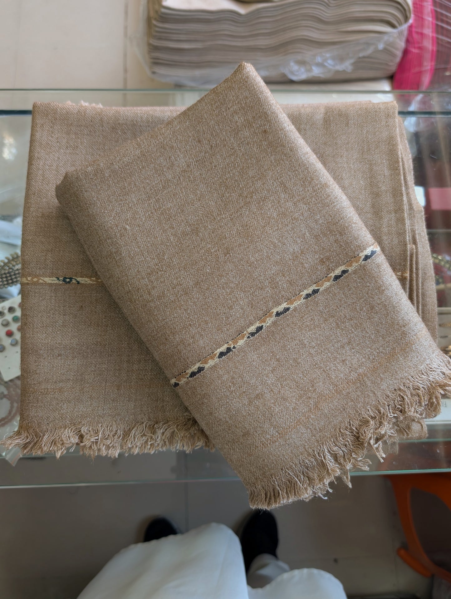 Gents Shawl | Pure, Fine and Soft Wool Islampur Swat Khaddi Made Shawl Perfect Gift | Dark Skin