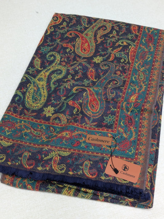 Kani Shawl | Sky Cashmere Pure Wool Shawl Perfect Soft Material for Winter | Blue