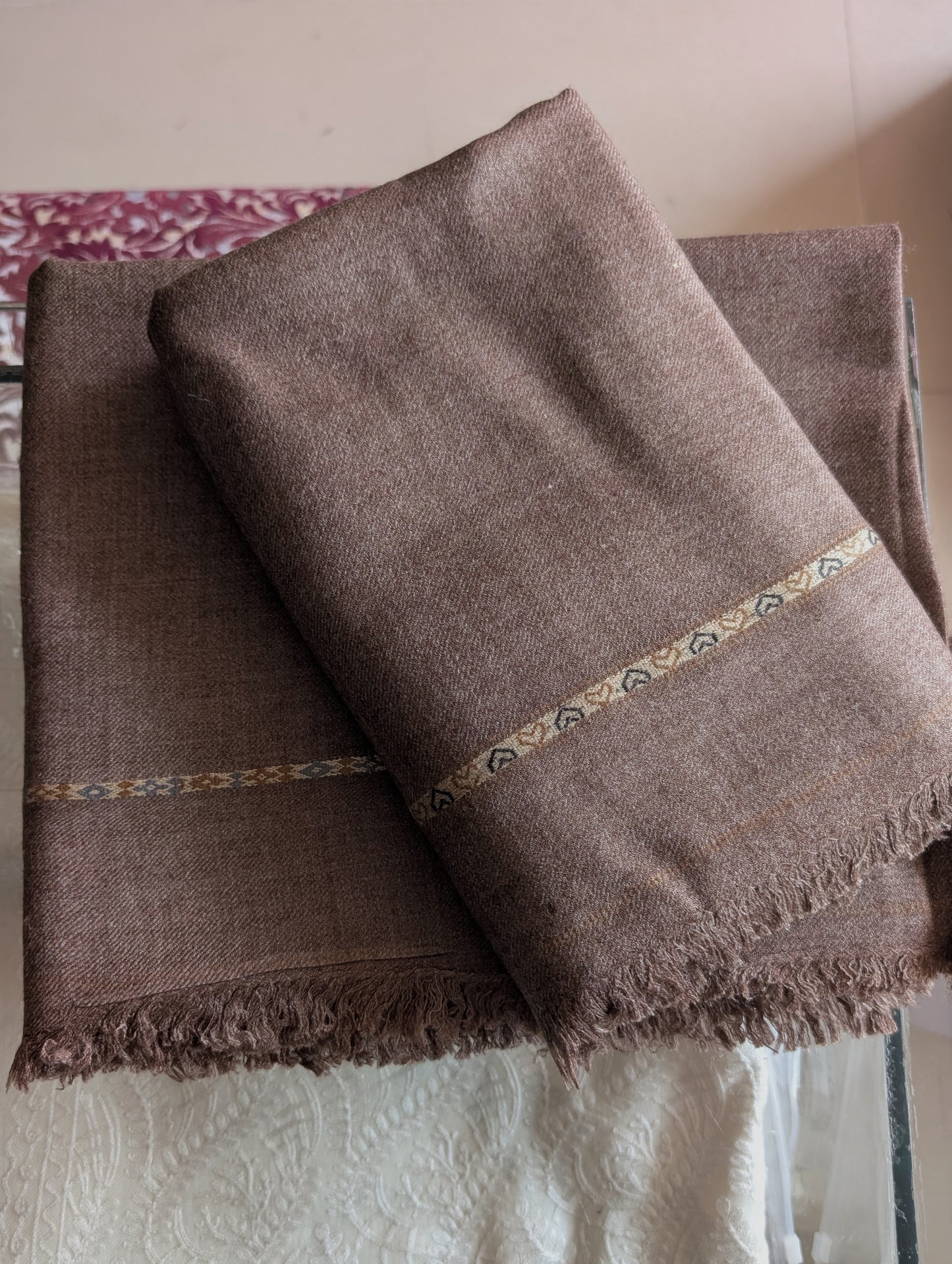 Gents Shawl | Pure, Fine and Soft Wool Islampur Swat Khaddi Made Shawl Perfect Gift | Dark Skin Grey