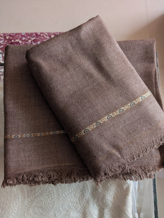 Gents Shawl | Pure, Fine and Soft Wool Islampur Swat Khaddi Made Shawl Perfect Gift | Dark Skin Grey