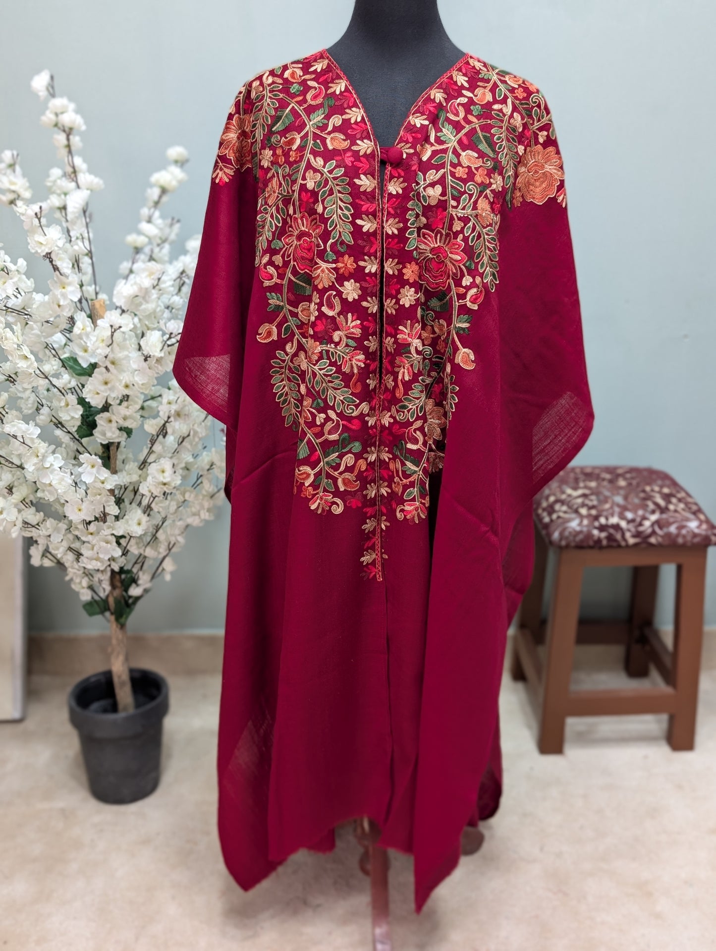 2 Piece Chiffon Embroidered Suit
