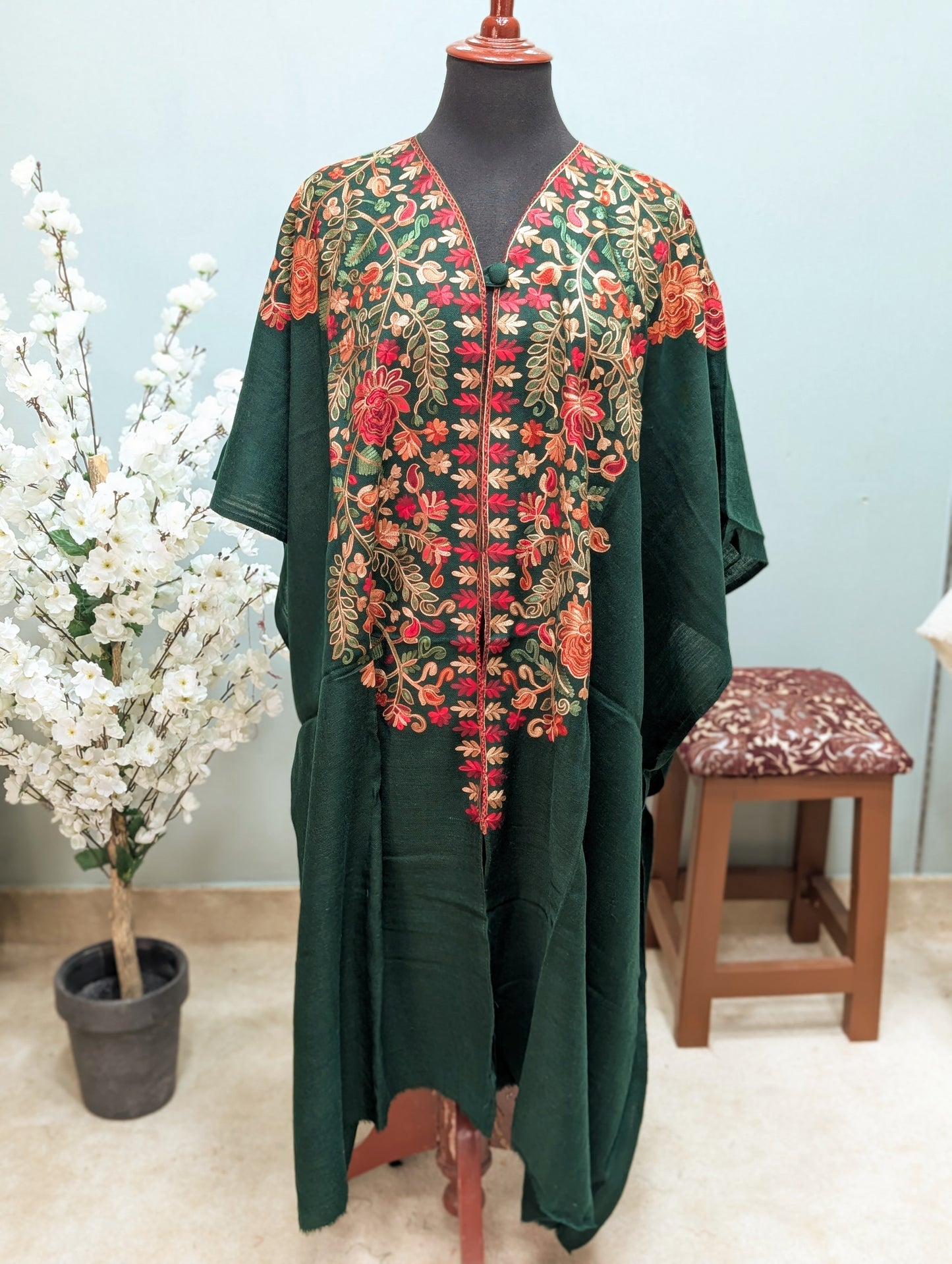 2 Piece Chiffon Embroidered Suit