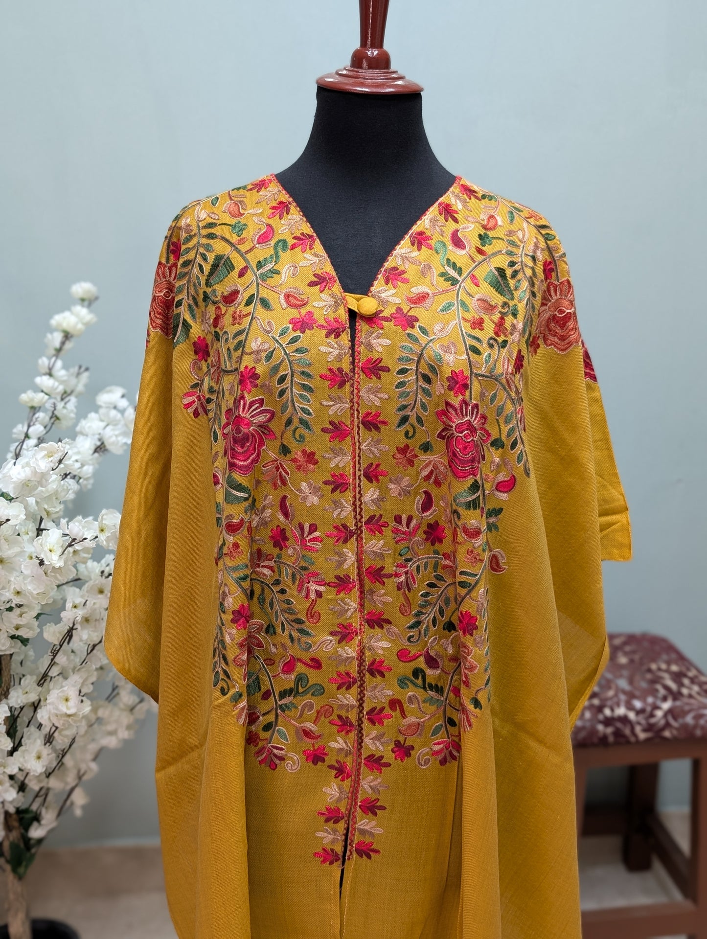 2 Piece Chiffon Embroidered Suit