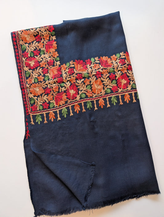 Kashmiri Shawl | Fine Pashmina Aari 4 Side Border Shawl Gift Item