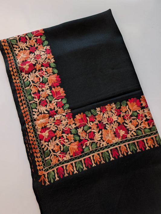 Kashmiri Shawl | Fine Pashmina Aari 4 Side Border Shawl Gift Item