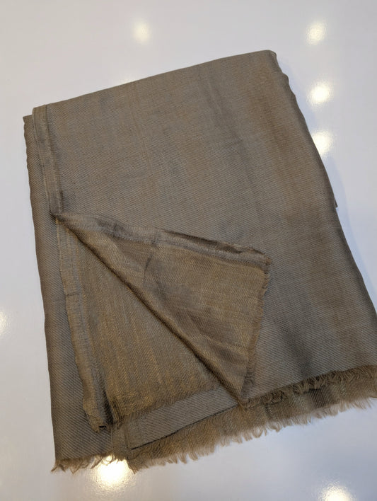 Moonlight Plain Toosh Shawl Made in Kashmir | Grey