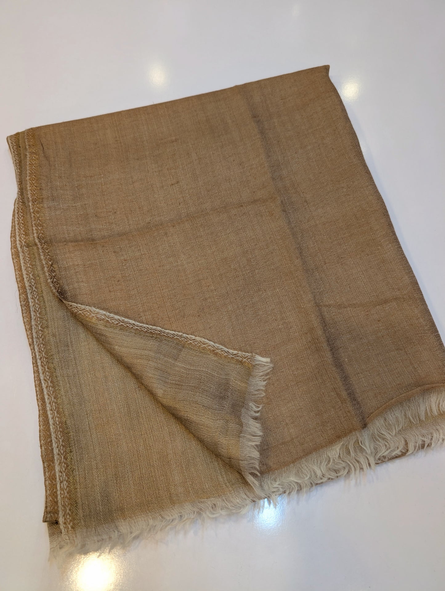 Moonlight Plain Toosh Shawl Made in Kashmir | Dark Skin