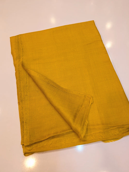 Moonlight Plain Toosh Shawl Made in Kashmir | Mustard Yellow