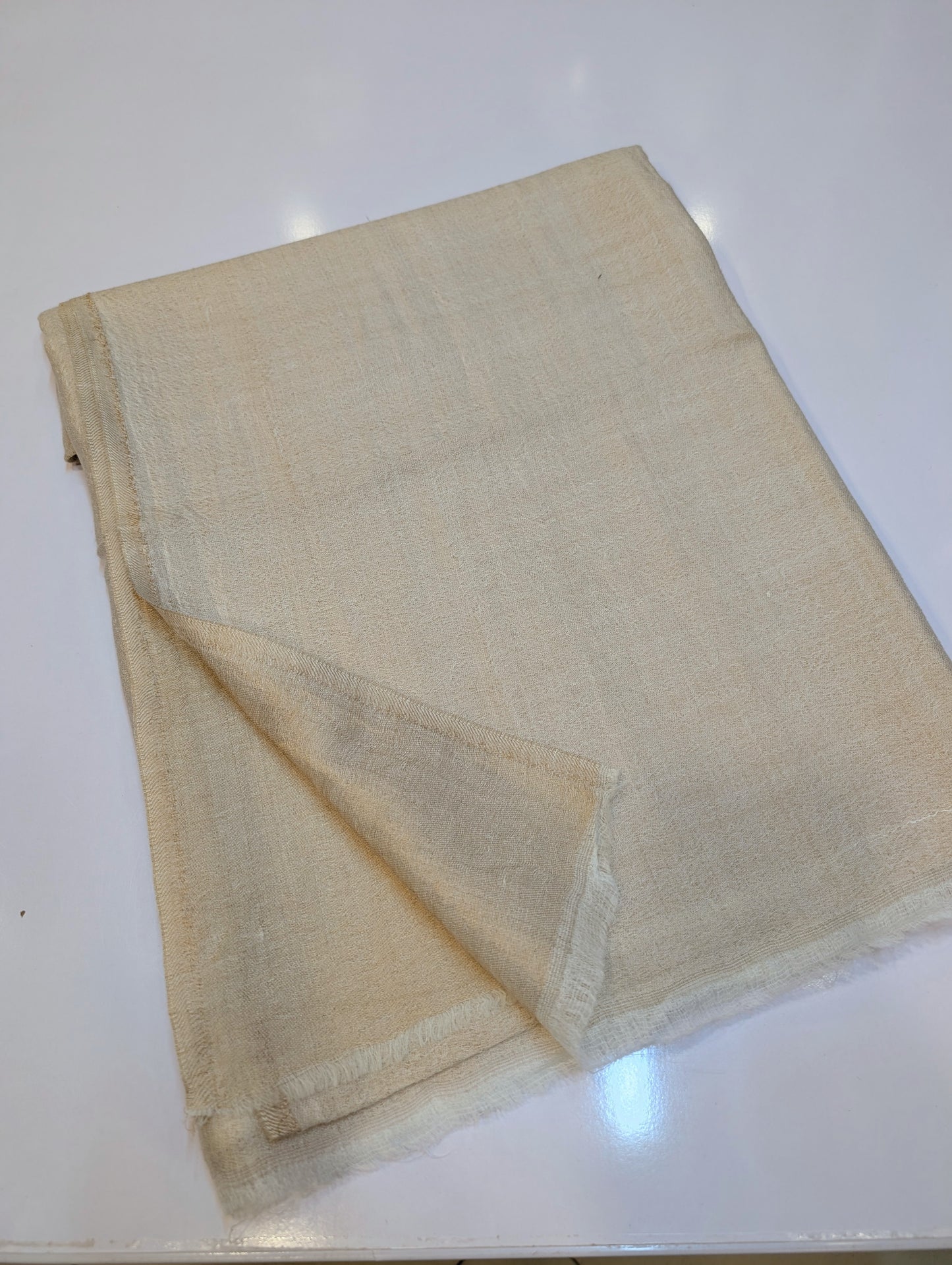 Moonlight Plain Toosh Shawl Made in Kashmir | Off White