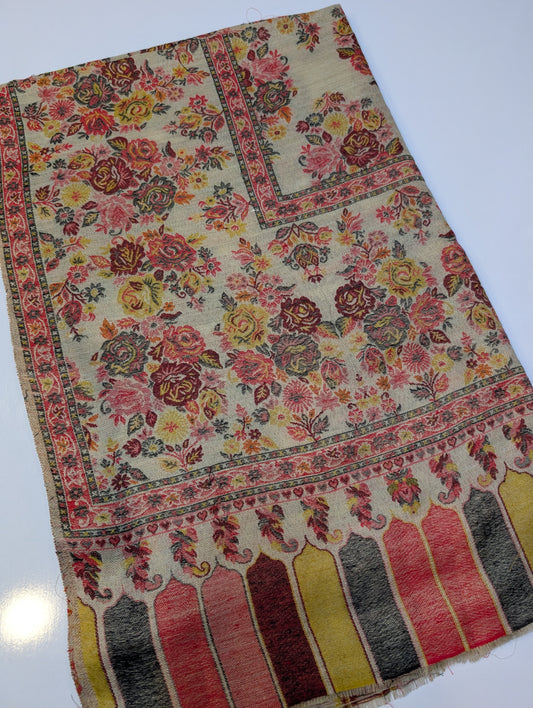 Pashmina Wool Kani Shawl in Full Size Multi Color