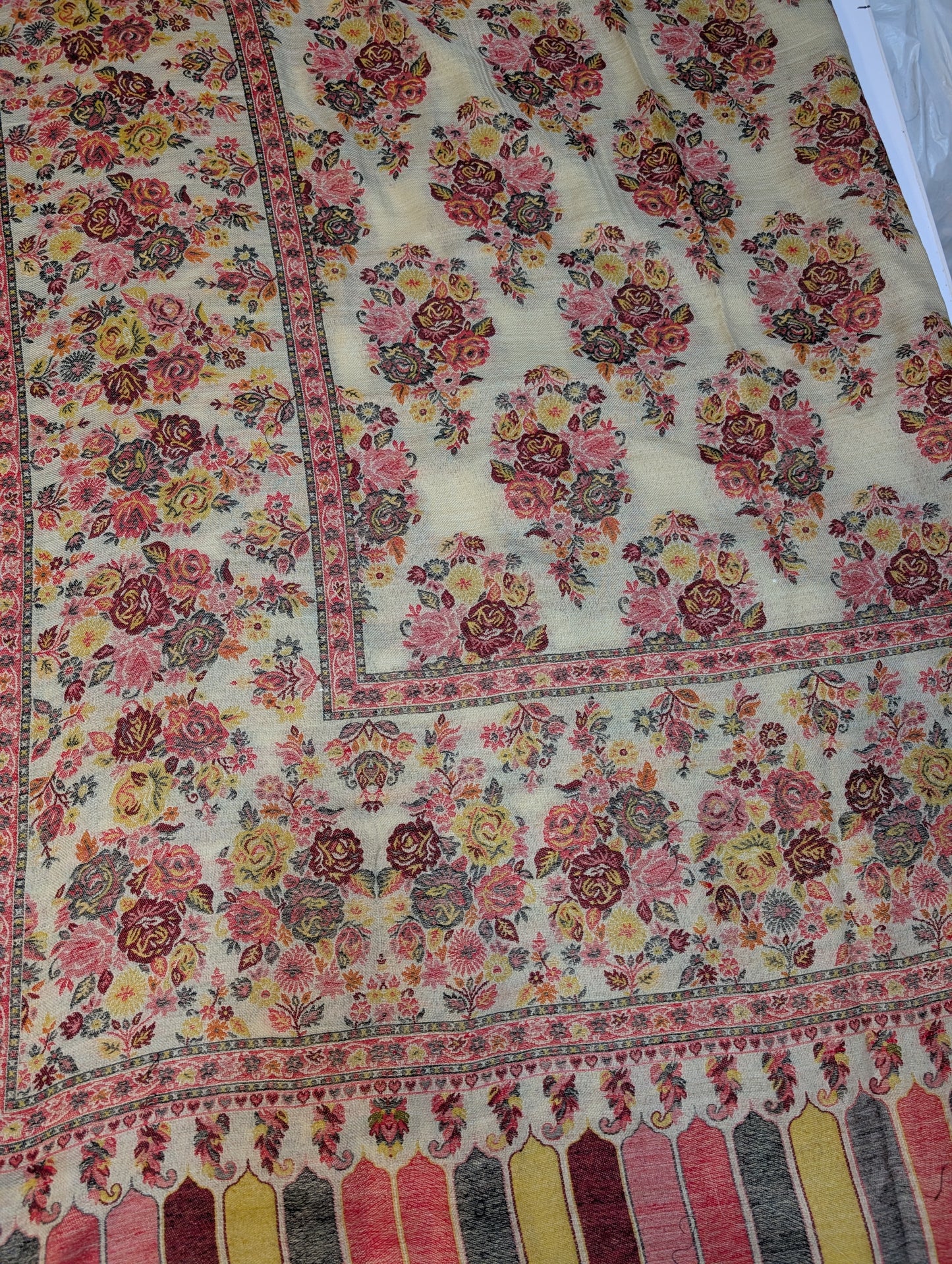 Pashmina Wool Kani Shawl in Full Size Multi Color