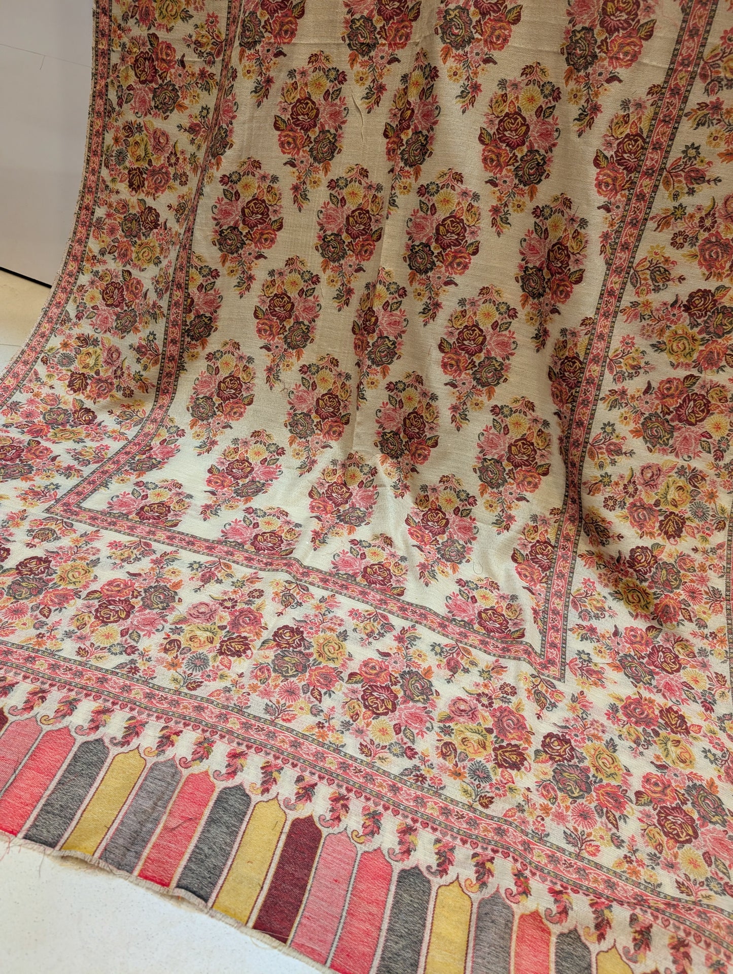 Pashmina Wool Kani Shawl in Full Size Multi Color