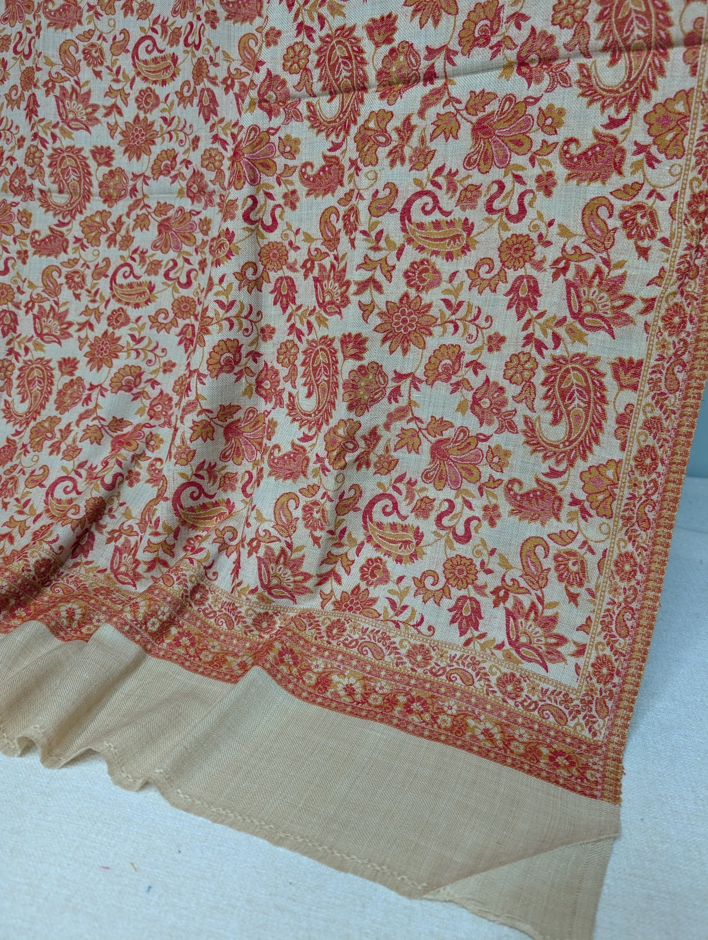 Pashmina Wool Kani Shawl in Full Size Multi Color