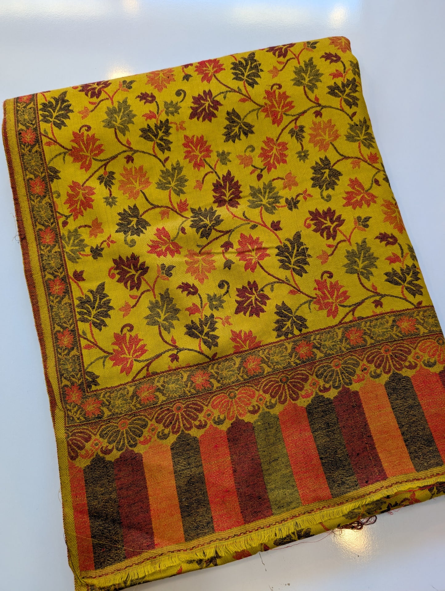 Pashmina Wool Kani Shawl in Full Size Multi Color