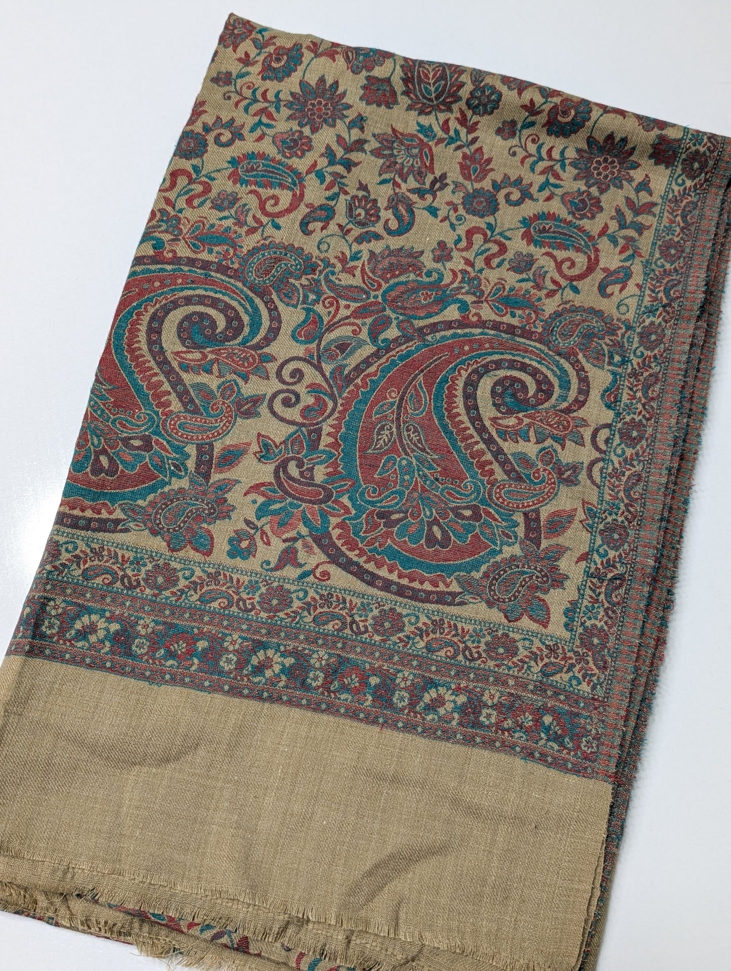 Pashmina Wool Kani Shawl in Full Size Multi Color