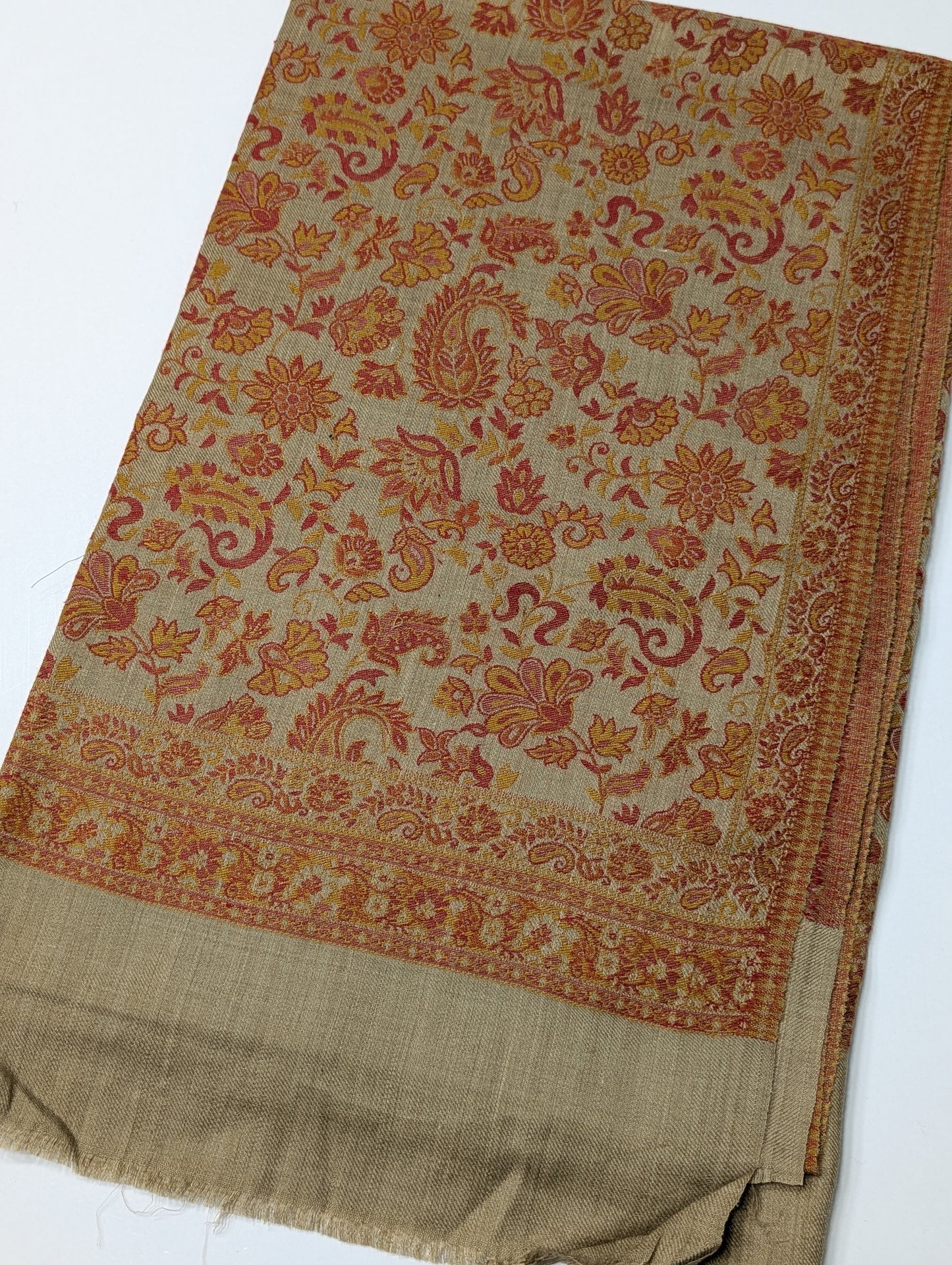Pashmina Wool Kani Shawl in Full Size Multi Color