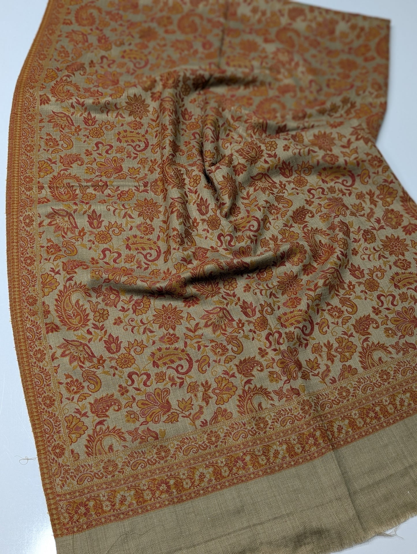 Pashmina Wool Kani Shawl in Full Size Multi Color