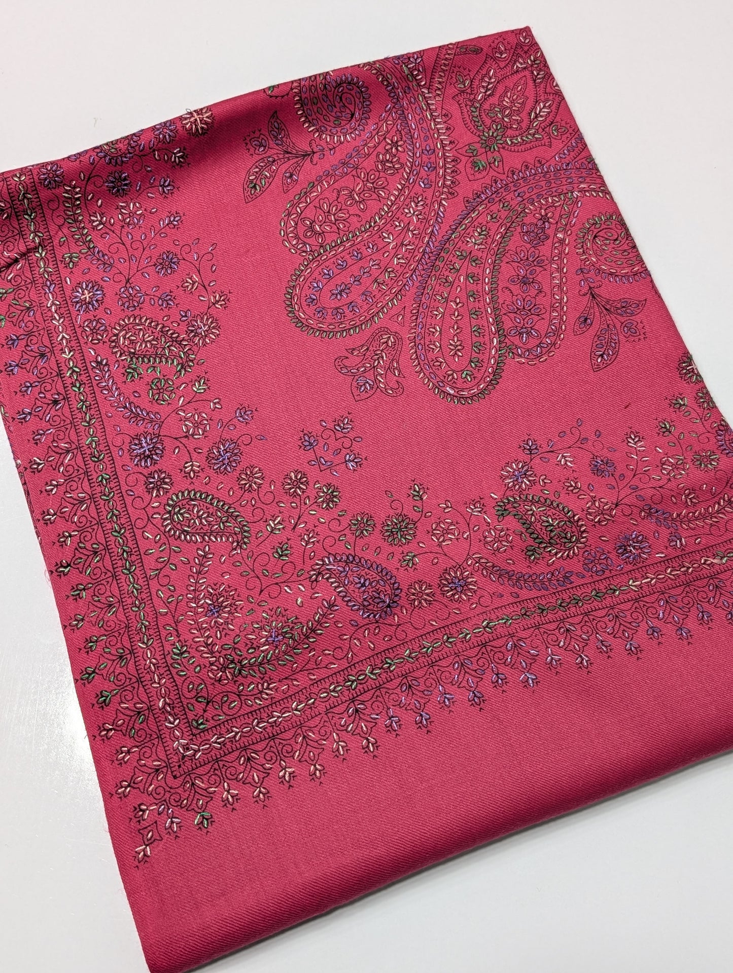 Pashmina Shawl | Hand Embroidery Beautiful Shawl in Sale | Shocking Pink