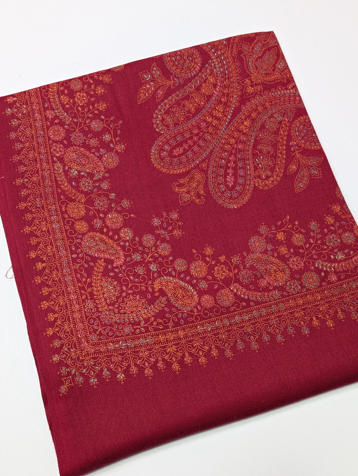 Pashmina Shawl | Hand Embroidery Beautiful Shawl in Sale | Maroon