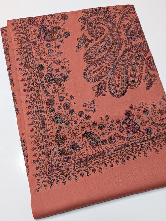 Pashmina Shawl | Hand Embroidery Beautiful Shawl in Sale | Tea Pink