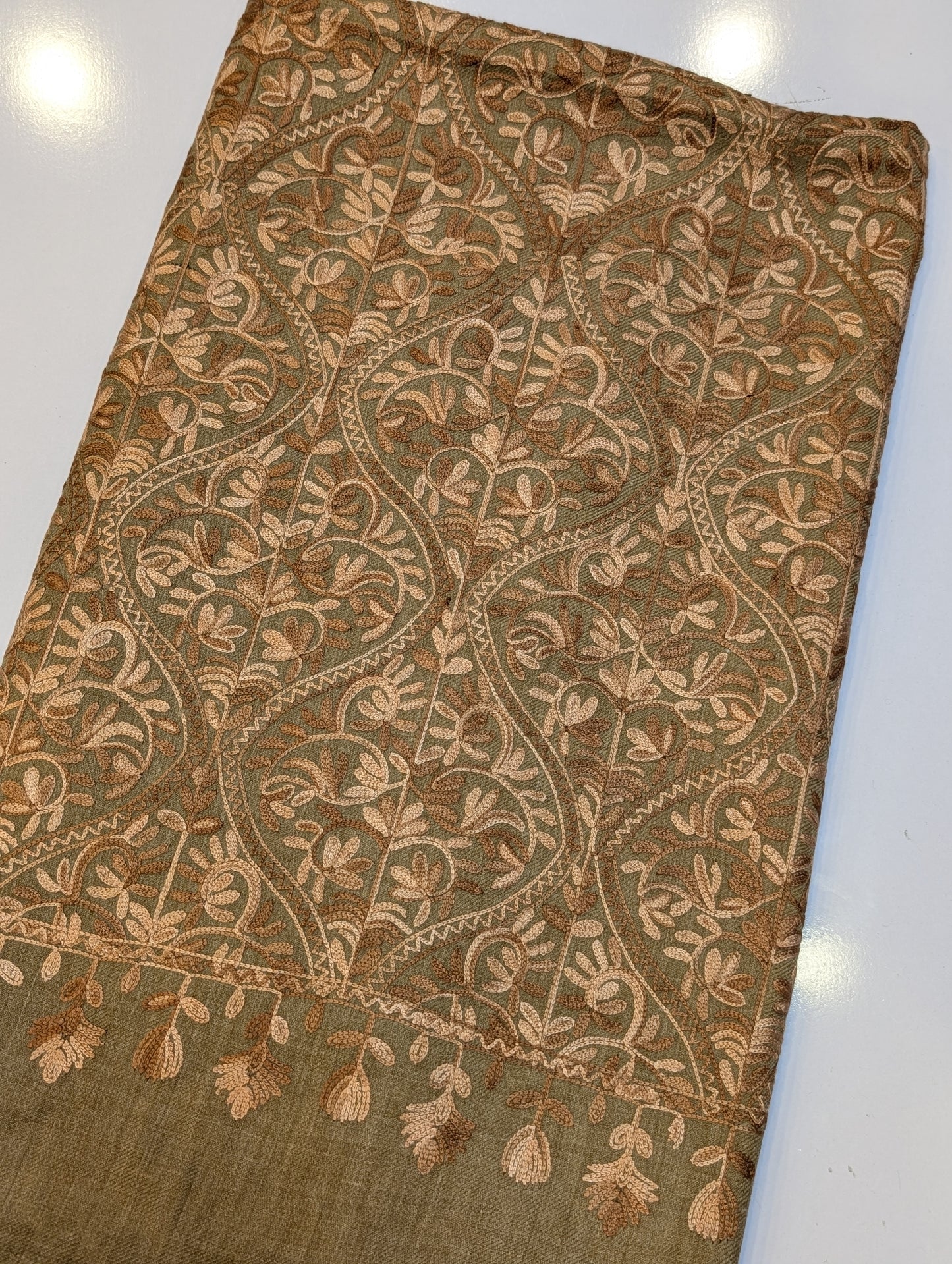 Pashmina Embroidered Shawl | Kashmiri Aar Work Embroidery Perfect Gift in Sale Price