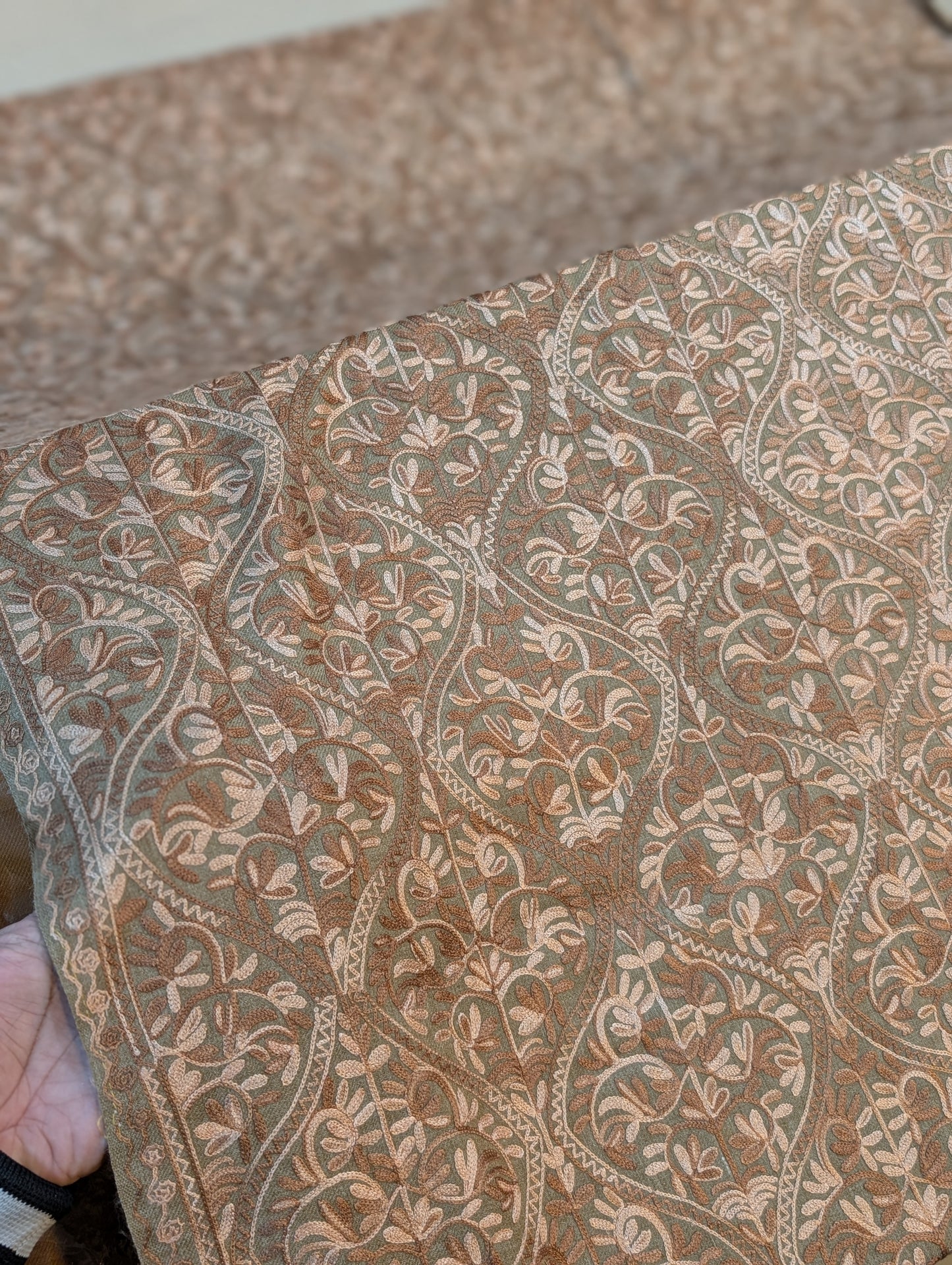 Pashmina Embroidered Shawl | Kashmiri Aar Work Embroidery Perfect Gift in Sale Price