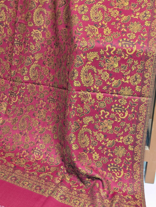 Pashmina Wool Kani Shawl in Full Size Multi Color