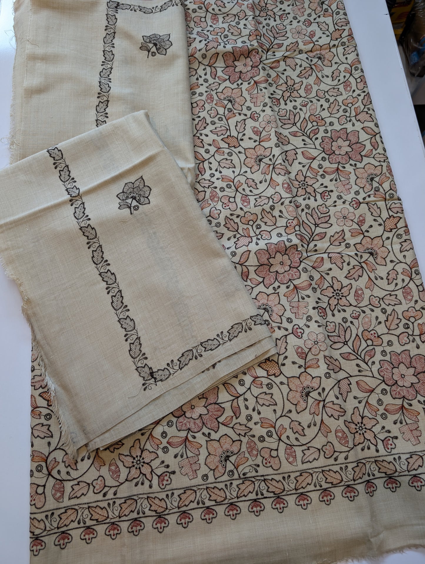 Pashmina Suit | 3 Piece Embroidered Pashmina Suit Perfect Gift for Her | Light Skin