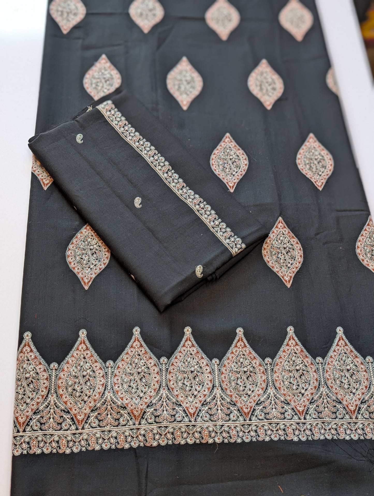 Pashmina Suit | 3 Piece Embroidered Pashmina Suit Perfect Gift for Her | Black