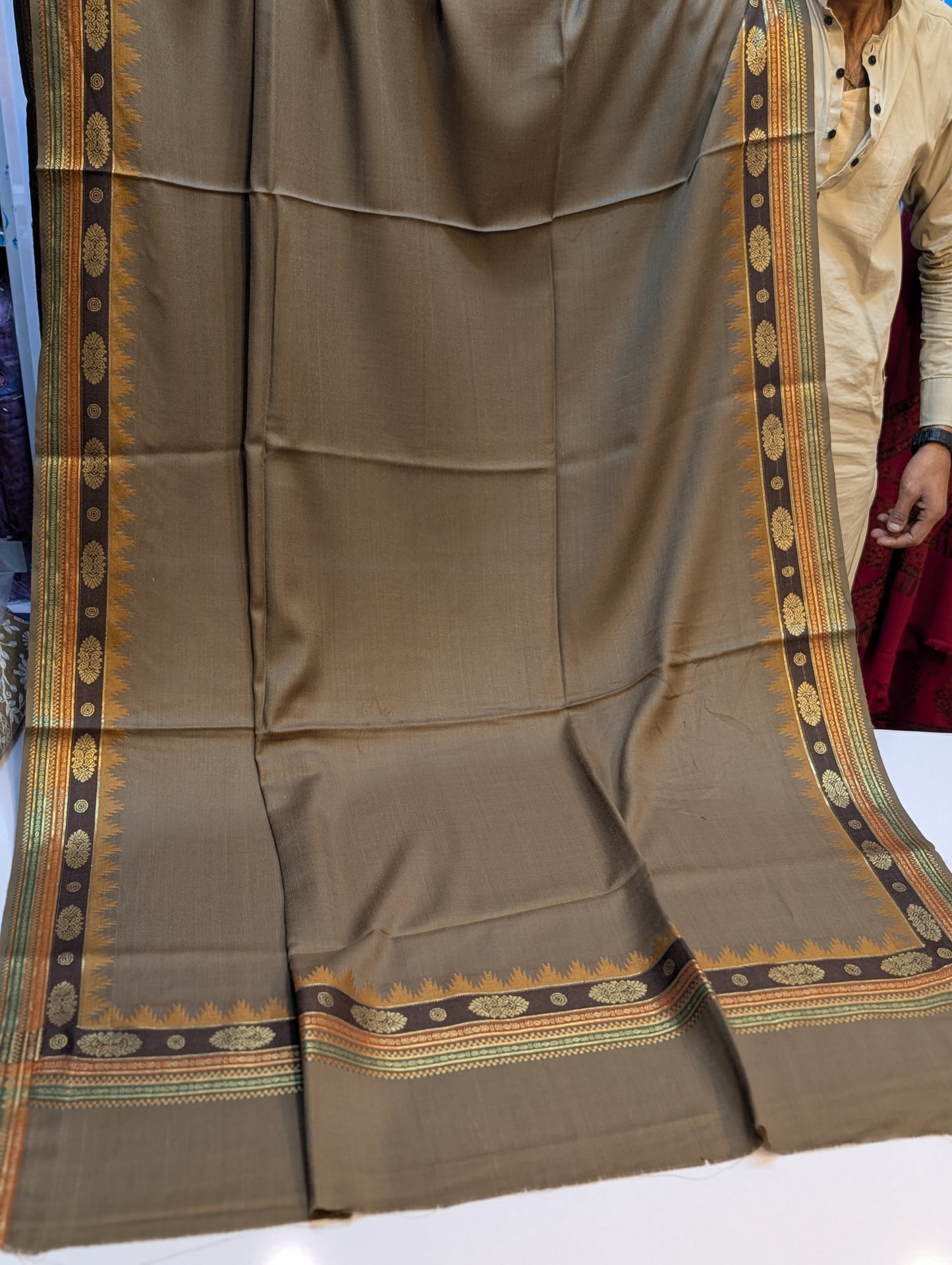 Pashmina Banarsi Border Shawl Full Length | Dark Skin