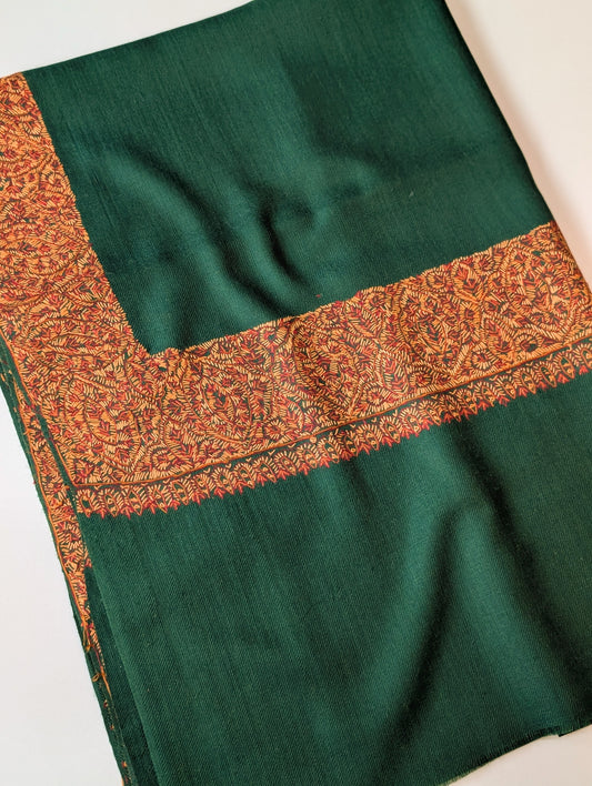 Kashmiri Shawl | Handmade Border Embroidery Made in Kashmir Pure Pashmina