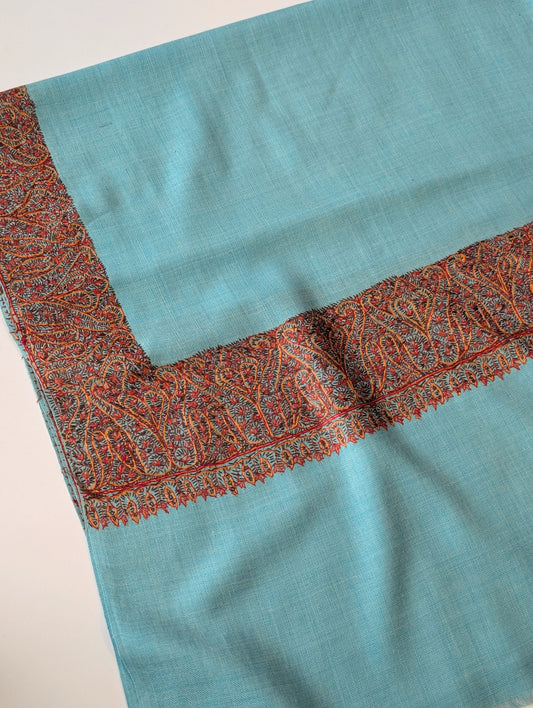 Kashmiri Shawl | Handmade Border Embroidery Made in Kashmir Pure Pashmina