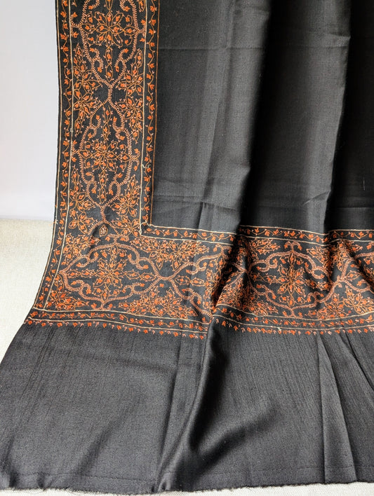 Kashmiri Shawl | Handmade Border Embroidery Made in Kashmir Pure Pashmina